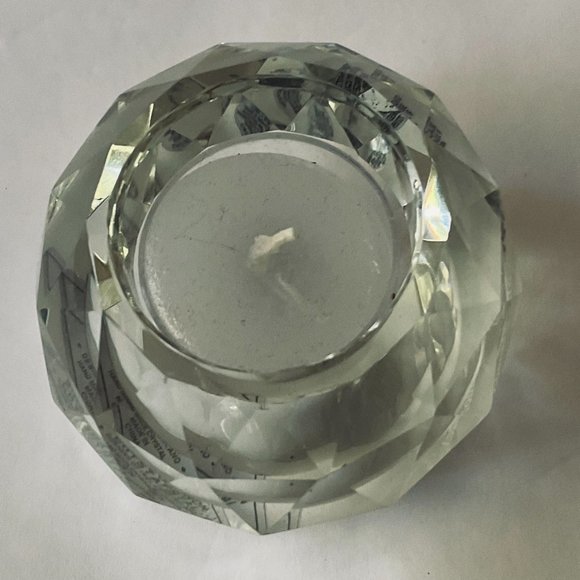 SHANNON Crystal Clear Prism Faceted Votive Candle/Tea Light Holder NWT - Picture 1 of 6